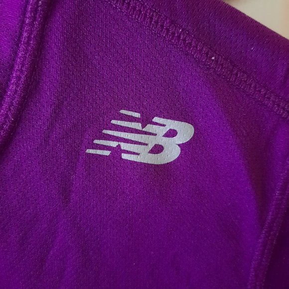 New Balance Size Large Purple Lightning Dry Athletic Tshirt - Picture 6 of 9